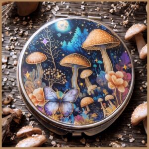 Miroir de poche (ou de sac) "Automne à Wonderland"